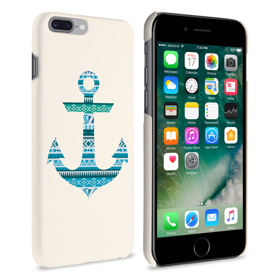 Caseflex iPhone 7 Plus Aztec Blue Anchor Case 