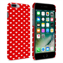 Caseflex iPhone 7 Plus Cute Hearts Red - White Case 
