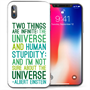 Apple iPhone X Albert Einstein Science Quote TPU Gel Case - Green
