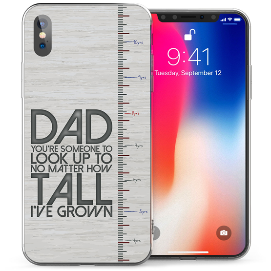 Apple iPhone X Dad Ruler Quote TPU Gel Case