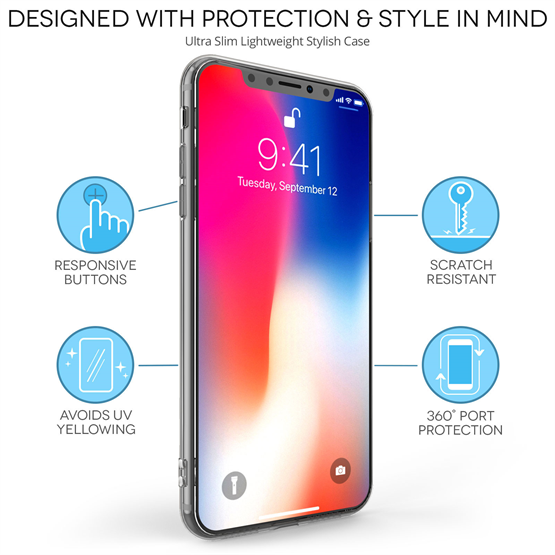 Apple iPhone X Dad Anchor Quote TPU Gel Case - Blue 