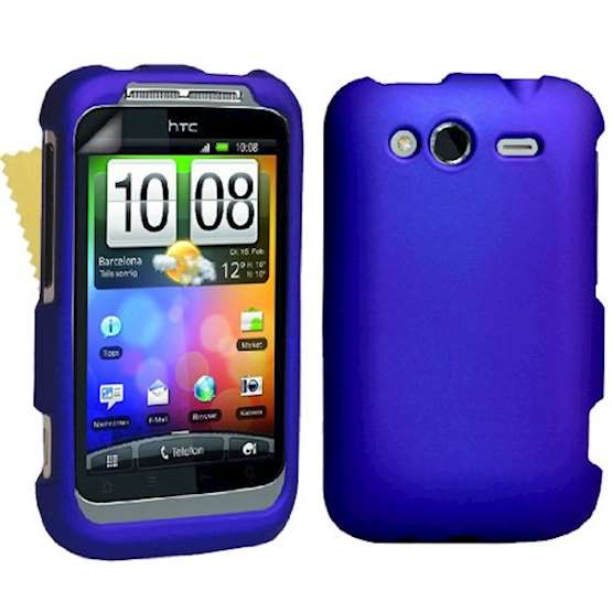 Yousave Accessories HTC Wildfire S Hybrid Blue Case 
