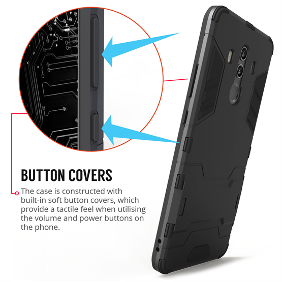 Caseflex Huawei Mate 10 Pro Armour Kickstand Case - Black 