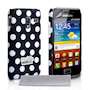 Yousave Accessories Samsung Galaxy Ace Plus Polka Dot Black Case