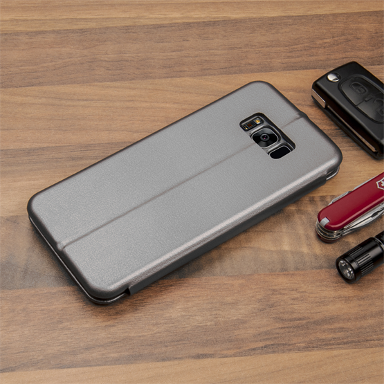 Caseflex Samsung Galaxy S8 Snap Wallet Case - Grey 