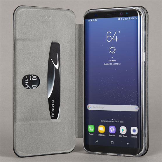 Caseflex Samsung Galaxy S8 Plus Snap Wallet Case - Black (Retail Box)
