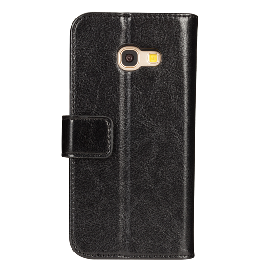Samsung Galaxy A3 (2017) Real Leather ID Wallet Case - Black