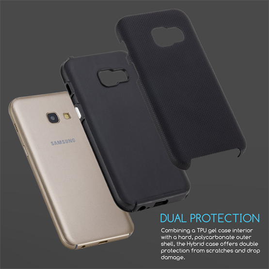 Samsung Galaxy A3 (2017) PC & TPU Textured Case - Black 