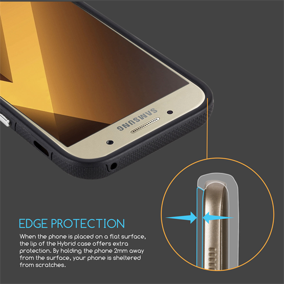 Samsung Galaxy A3 (2017) PC & TPU Textured Case - Black 