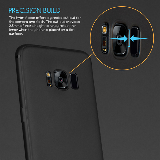 Samsung Galaxy S8 Plus Matte Silicone Gel Case - Black