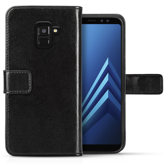 Caseflex Samsung Galaxy A8 (2018) Real Leather ID Wallet - Black 