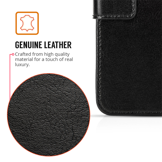 Caseflex Samsung Galaxy A8 Plus (2018) Real Leather ID Wallet - Black 