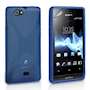 Yousave Accessories Sony Xperia Miro Silicone Gel X-Line Case - Blue