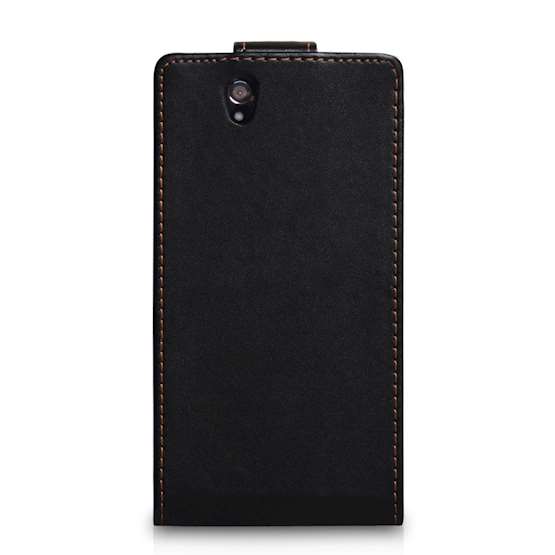 Yousave Accessories Sony Xperia Z Leather Effect Flip Case - Black